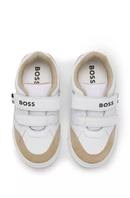 Kids' trainers in mesh and leather