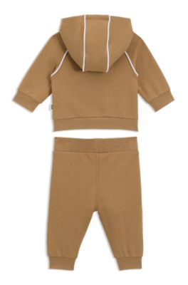Kids' stretch-cotton tracksuit with Double B monogram