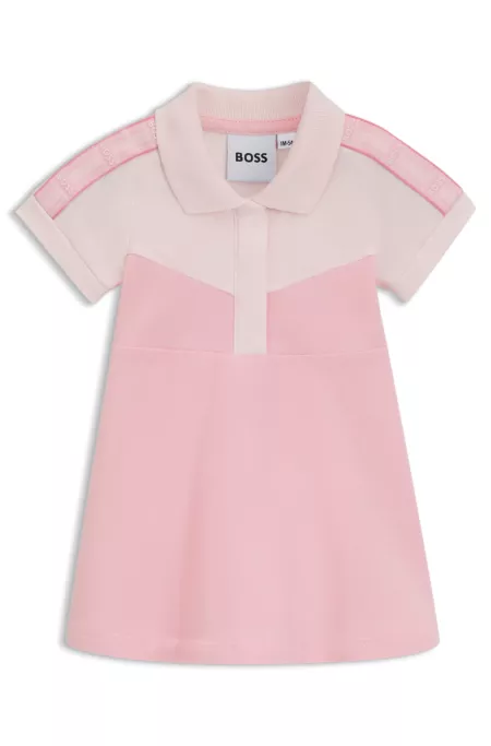 Baby dress in stretch-cotton piqué