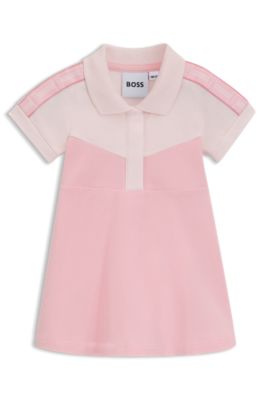 Vestido para beb&eacute;s de piqu&eacute; de algod&oacute;n el&aacute;stico, Rosa claro