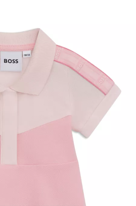 Baby dress in stretch-cotton piqué