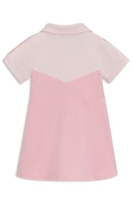 Vestido para beb&eacute;s de piqu&eacute; de algod&oacute;n el&aacute;stico, Rosa claro