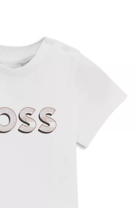 Baby logo-artwork T-shirt in stretch cotton