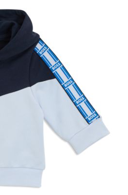 Kids' three-piece tracksuit in stretch cotton, Light Blue