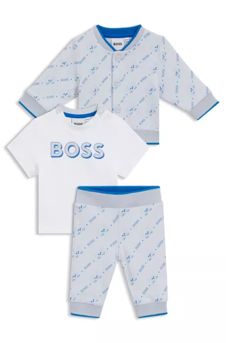 Kids' three-piece tracksuit in cotton