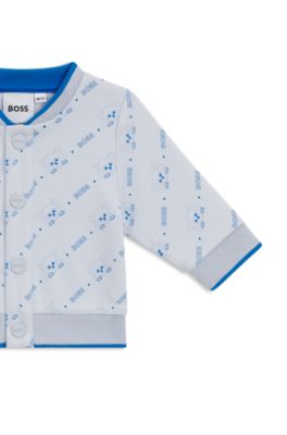 Kids' three-piece tracksuit in cotton, Light Blue