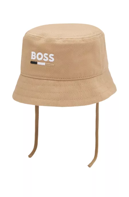 Baby bucket hat with embroidered logo