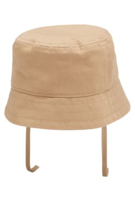 Baby bucket hat with embroidered logo, Brown