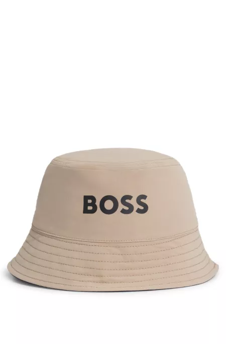 Kids' reversible bucket hat in cotton and ripstop