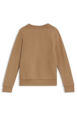 Kids' logo-print sweatshirt in a cotton blend, Brown