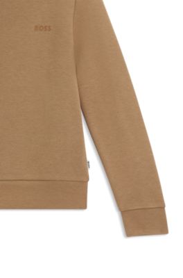 Kids' logo-print sweatshirt in a cotton blend, Brown