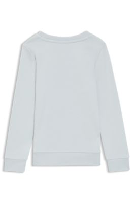 Kids' logo-artwork sweatshirt in a cotton blend, Light Blue