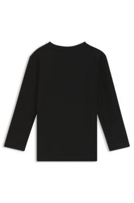 Kids' printed-artwork T-shirt in cotton jersey, Black