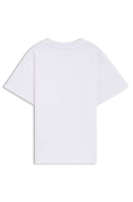 Kids' interlock-cotton T-shirt with Double B monogram, White