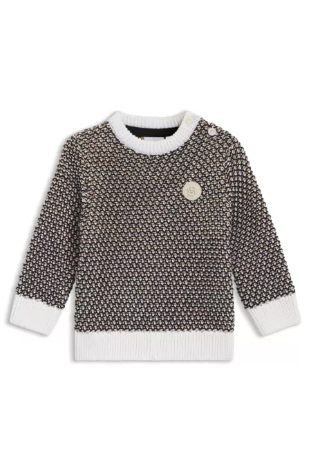 Kids' knit sweater with Double B monogram