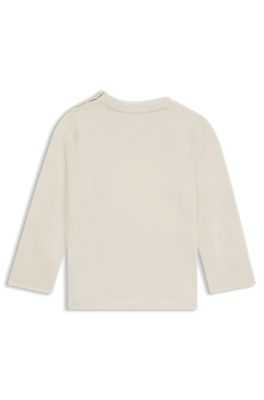 Kids' cotton-jersey T-shirt with Double B monogram, Light Beige