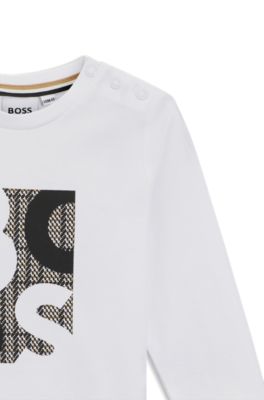 Kids' logo-artwork T-shirt in cotton jersey, White