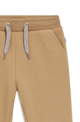 Kids' logo-detail tracksuit in a cotton blend, Brown