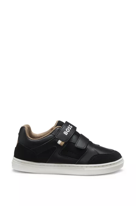 Kids' trainers in mesh and leather
