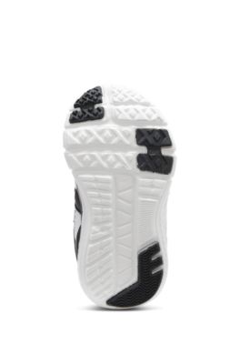 Kids' trainers in mesh and leather, Patterned