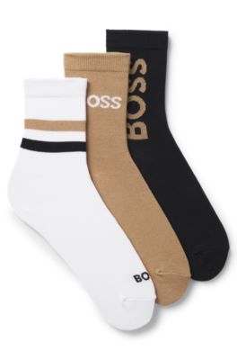 Three-pack of kids' socks in a cotton blend, Black