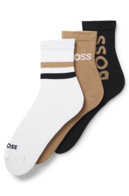 Three-pack of kids' socks in a cotton blend, Black