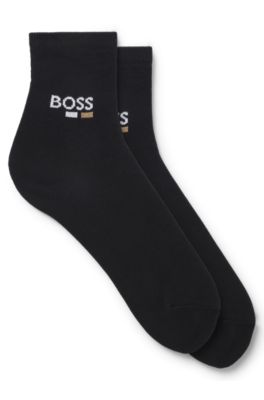 Two-pack of kids' socks in a cotton blend, Black