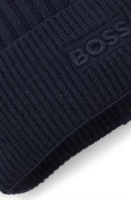 Kids' beanie hat with embroidered logo