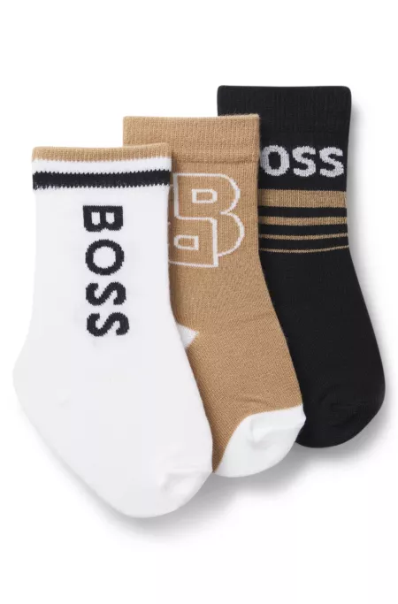 Two-pack of kids' socks with logo details