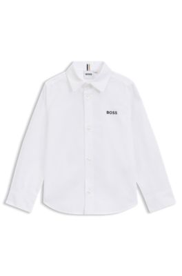 Camisa para ni&ntilde;os de algod&oacute;n Oxford con logo bordado, Fantas&iacute;a