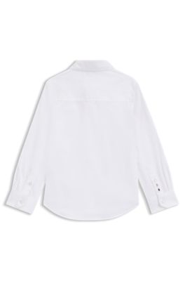 Camisa para ni&ntilde;os de algod&oacute;n Oxford con logo bordado, Fantas&iacute;a
