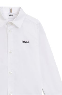 Camisa para ni&ntilde;os de algod&oacute;n Oxford con logo bordado, Fantas&iacute;a