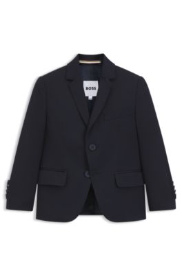Kids' wool-blend suit jacket, Dark Blue