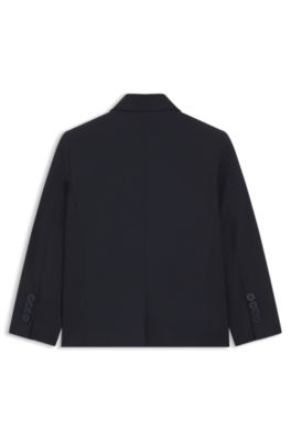 Kids' wool-blend suit jacket, Dark Blue