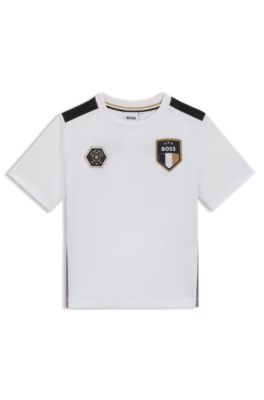 Camiseta de punto el&aacute;stico para ni&ntilde;os con estampado degradado, Blanco