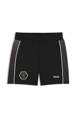 Kids' logo-print shorts in stretch jersey