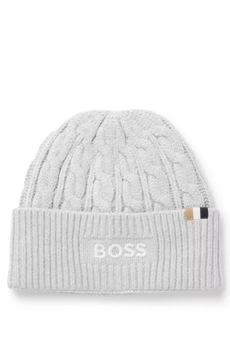 Kids beanie hat with embroidered logo