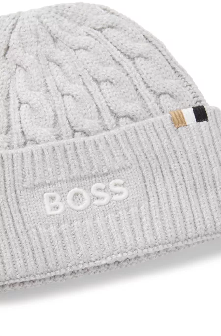 Kids beanie hat with embroidered logo