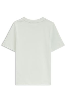 Kids' cotton-jersey T-shirt with logo print, Light Green