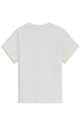 Kids' cotton jersey T-shirt with logo print, Light Green