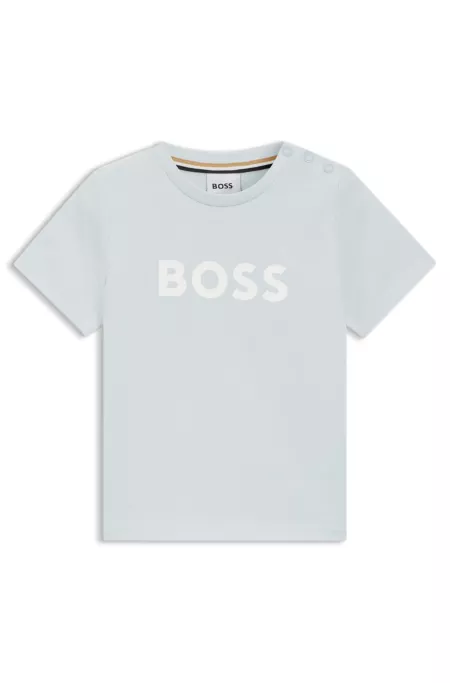 Kids' cotton jersey T-shirt with logo print
