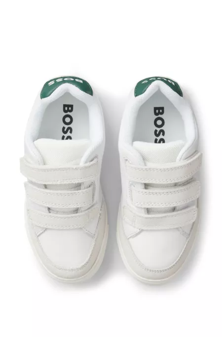Kids' sneakers in leather and mesh