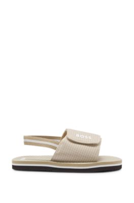 Sandalias para ni&ntilde;os con logo estampado, Beige