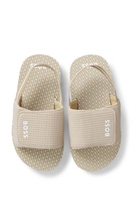 Sandalias para ni&ntilde;os con logo estampado, Beige