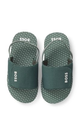 Sandalias para ni&ntilde;os con logo estampado, Verde