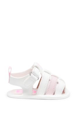 Sandalias de piel para beb&eacute;s en caja de regalo, Rosa claro