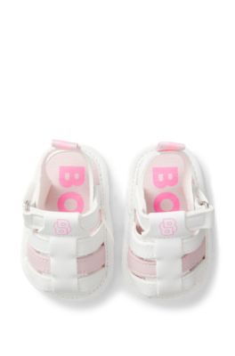 Sandalias de piel para beb&eacute;s en caja de regalo, Rosa claro