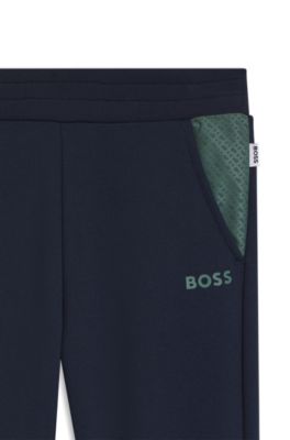 Kids' tracksuit set with Double-B monogram inserts, Dark Blue