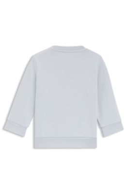 Sudadera para ni&ntilde;os en felpa de algod&oacute;n con logo, Celeste