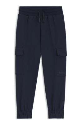 Kids' sweatpants with cargo pockets, Dark Blue